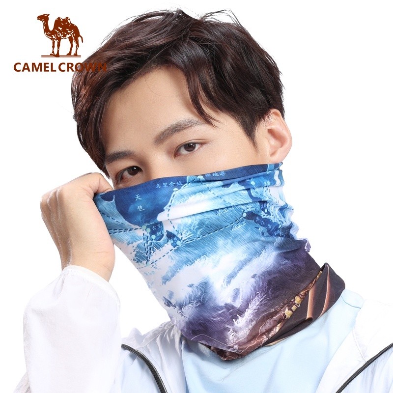 Khăn choàng bandana CAMEL CROWN thần kỳ chống tia uv bảo vệ mặt và cổ cho nam nữ khi hoạt động thể thao ngoài trời