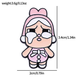 5 Cái / bộ Dễ Thương Crybaby Kim Loại Huy Hiệu Crybaby Hợp Kim Thổ Cẩm Phụ Kiện Trang Trí Pin