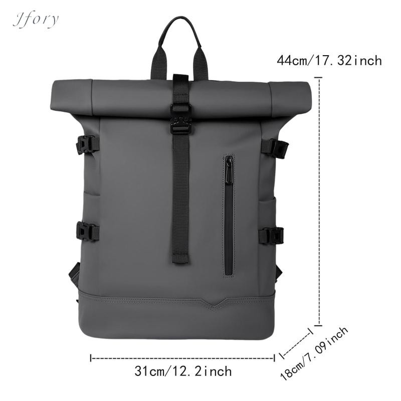 Ba lô Jfory Rolltop dành cho nam có tay cầm Quà tặng Ba lô Daypack thông thường để đi bộ đường dài