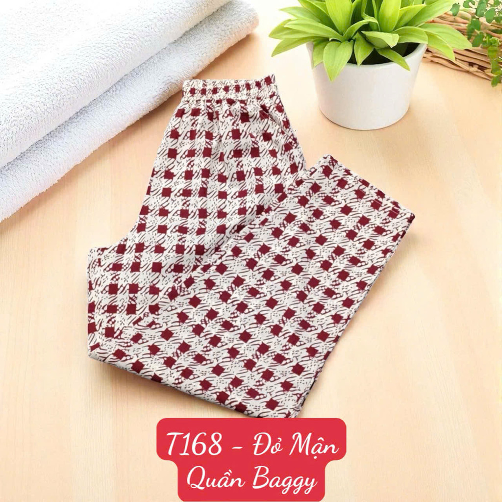T168 Quần Baggy - Vải Lụa Mango - Dài quần 92cm - Ống 16cm