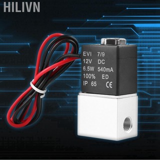 hilivn 12V DC 1/8 2 chiều Van khí nén điện từ nhôm thường đóng cho thiết bị máy móc công nghiệp