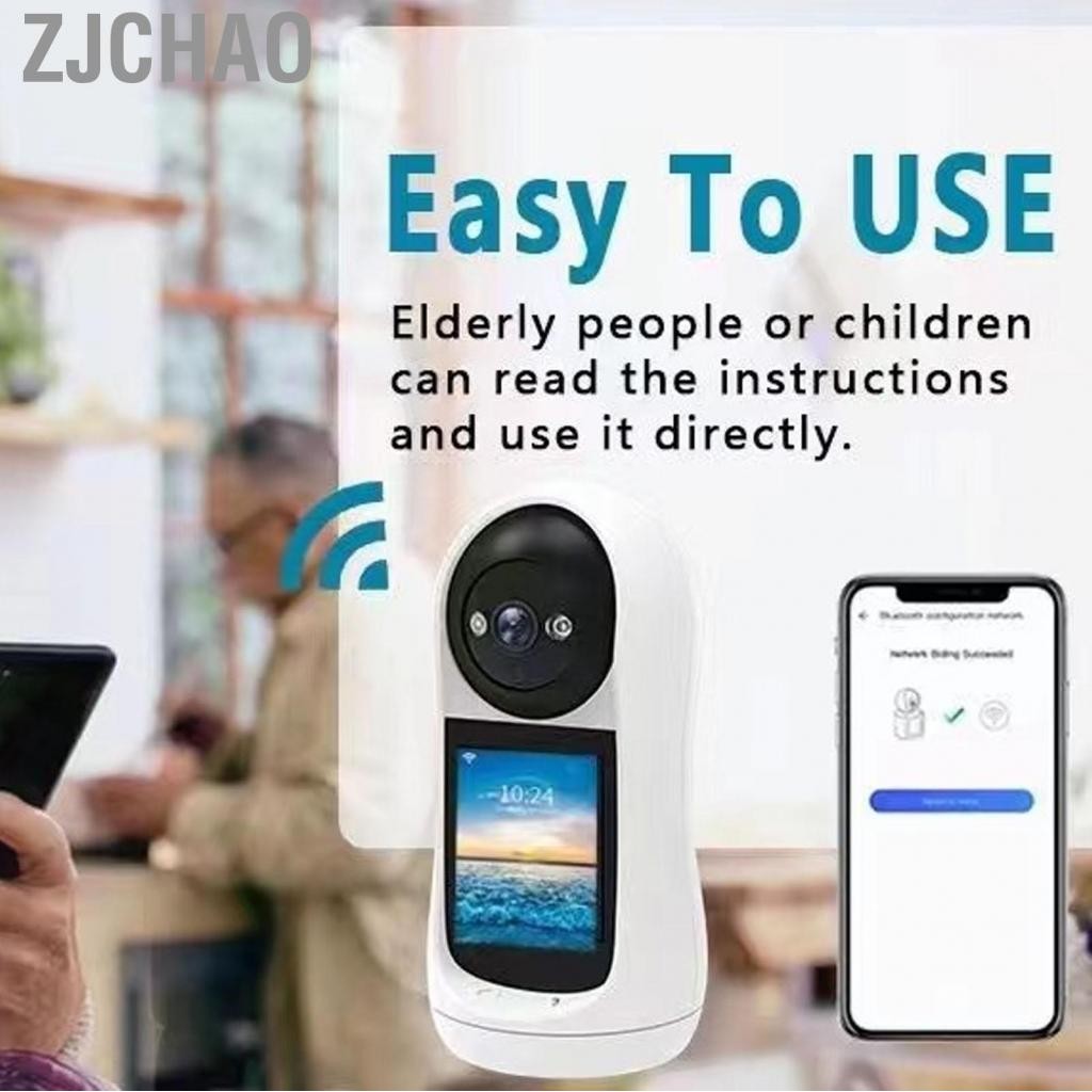 zjchao Camera an ninh Zopsc 3MP 2304 X 1296 IPS2.8 HD 2.4G Gọi video với tính năng phát hiện chuyển động Góc nhìn 90° để sử dụng trong nhà.