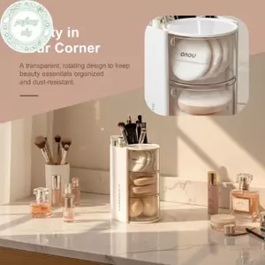 Hộp đựng trang điểm xoay 360 độ PUSKY Chống bụi đa chức năng cho phòng tắm Vanity Tổ chức VN