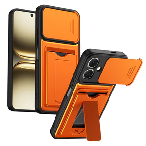 Infinix Smart 20 Ốp Lưng Trượt Cửa Sổ Khe Cắm Thẻ Giá Đỡ Vỏ Cho Infinix Smart 20 Vỏ Điện Thoại