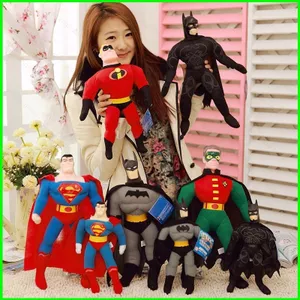 PS1 DC Marvel Siêu Anh Hùng Sang Trọng Đồ Chơi Búp Bê Nhồi Bông Người Nhện Batman Siêu Nhân Hulk Thor Robin The Avengers Sang Trọng Búp Bê Quà Tặng