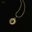 PNPIA- Dây chuyền thép không gỉ đơn giản Nelace Hip Hop Hình học Hướng dương Mặt dây chuyền Choker Nam Trang sức