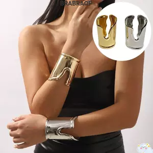 Vòng tay mở rộng BRABRAA, Vòng tay hình học mở rộng bằng kim loại, Phụ kiện cầm tay hình dạng không đều