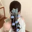 PNPIA- Lily Of The Valley & Tulips Floral Sccrunchie Hair Tie With Dangling Ribbon Accents - Phụ kiện tóc Ethereal dành cho nữ