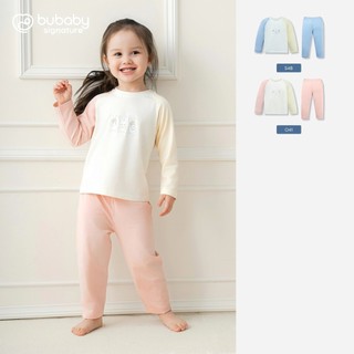 Bubaby SBC110438  Bộ dài tay cổ tròn Signature Cao Cấp Cho Bé trai bé gái | Quần áo chính hãng .2