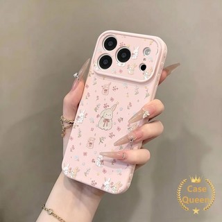 Ốp Lưng Tương Thích Cho iPhone 17 14 12 11 16 13 15 Pro Max X XR XS Max 7 8 16 Plus Air SE Sáng Tạo Toàn Màn Hình Hoa Thỏ Bong Bóng Trái Tim