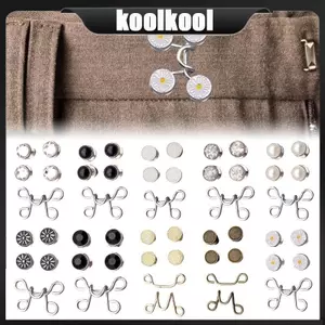 Kool Kim Loại Quần Jean Eo Khóa Nút Chân Có Thể Tháo Rời Quần Kẹp May Yêu Cầu Quần Jean Nút Pin Quần Eo Thắt Lưng