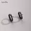AqToCna Ngôi Sao Bốn Cánh Chữ Thập Bông Tai Vòng Nhỏ Dành Cho Nam Nữ Hip Hop Retro Màu Bạc Đường Phố Gothic Tai Trang Sức AqToCna