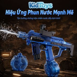 Đồ Chơi Phun Nước Điện MK3 Hot Có Đèn LED KidToys - Pin Sạc Tiện Lợi Cho Bé Chơi Hè Ngoài Trời