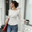 Áo kiểu xếp nếp nữ AWNGD, Áo sơ mi chấm bi co giãn Slim Fit, Thời trang thanh lịch mùa hè cổ tròn nữ đi chơi