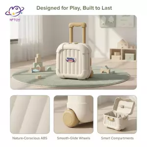 Hộp sắp xếp đồ chơi hoạt hình trẻ em HFTOY có hộp đựng xe đẩy có thể mở rộng để du lịch và lưu trữ ~