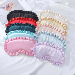 Silk Ruffle Mặt nạ mắt khi ngủ Bảo vệ mắt Du lịch Mềm mại che mắt Vỏ mắt Nhiều màu Miếng dán mắt dành cho người phụ nữ