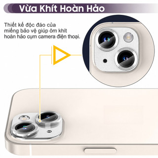 Kính bảo vệ camera viền nhôm mỏng nhẹ chống chói lấy nét không giảm chất lượng ảnh iPhone 11 12 13 14 15 16 17 Pro Max