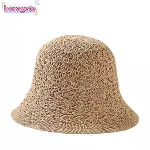 Mũ ngư dân BORAGETE, Mũ xô hai lớp chống nắng, Mũ đi biển có thể gập lại thông thường dành cho nữ