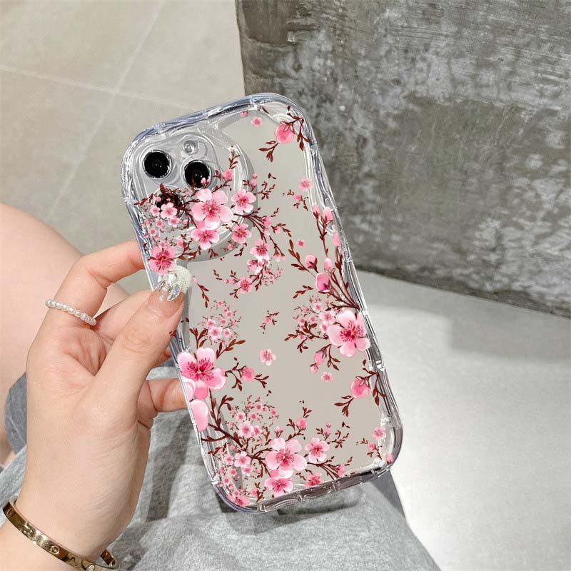 Ốp Lưng Nhỏ Màu Đỏ Anh Đào Hoa Cúc Hoa Cúc Hoa Dành Cho Motorola Moto Edge 50 Fusion G75 G14 G84 G34 G54 G05 G35 G52 G15 Vỏ Điện Thoại Silicon Mềm INS