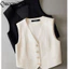 Phụ Nữ Mùa Xuân Chắc Chắn Áo Vest Đen Nữ Cổ Điển Không Tay Áo Blazer Chính Thức