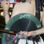 Tian Di Động Cổ Xanh Nữ Quạt Di Động Hanfu Cổ Điển Trung Quốc Gấp Quạt Sườn Xám Gấp Khiêu Vũ