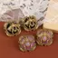 AqToCna Vintage Moth Đinh Bông Tai Cho Người Phụ Nữ Thủy Tinh Ong Cổ Màu Vàng Sang Trọng Chất Lượng Trang Sức Tiệc Cưới Phụ Kiện AqToCna