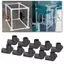 Belleshopp Belleshopp 10 CHIẾC Phụ kiện PVC 3 chiều 25 mm Đầu nối góc khuỷu tay Ống chữ T cho Cấu trúc vườn nhà kính DIY (Trắng)