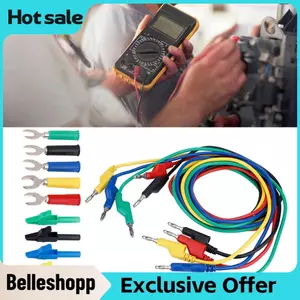 Belleshopp Belleshopp Banana Plug Test Lead Kit 4mm to Kit cho Kẹp cá sấu vạn năng & Đầu dò loại chữ U (P1036A)
