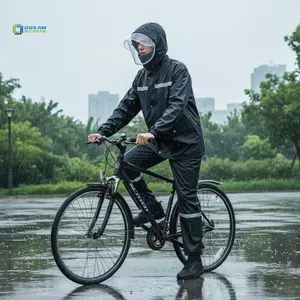 Áo mưa toàn thân và áo mưa cho xe đạp điện Thiết kế chia phản quang cho xe đạp đi xe Storm Protec mới