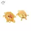 HFTOY 1 Mặt dây chuyền rùa vàng phong thủy 3cm Rùa vàng tốt lành Luy Móc khóa đồ trang trí quyến rũ Quà tặng Trang trí văn phòng ô tô tại nhà ~