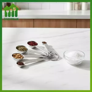 SWEET Thìa Đo Bằng Thép Không Gỉ 1 / 5 / 6 Chiếc Bộ Có Thước Đo Cân Thìa Nhà Bếp Cà Phê Nấu Muỗng Nướng Dụng Cụ Đo n