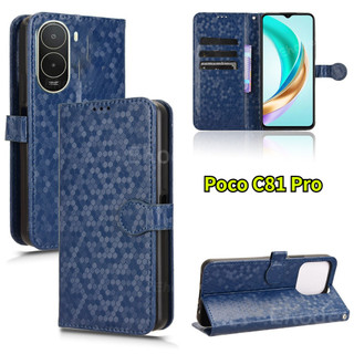 Vỏ Da Sang Trọng Cho Xiaomi Poco C81 Pro 4G 5G 2026 Ốp lưng Khe Cắm Thẻ Ví Từ Tính Dành Cho Mi PocoC81 PocoC81Pro C81X Đứng Đứng Ốp Lưng