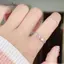 AqToCna Bạc Màu Nhẫn Trái Tim Màu Hồng Opal Sáng Tạo Nhẫn Vintage Thẩm Mỹ Dễ Thương Punk Nhẫn Dành Cho Nữ Quyến Rũ Phụ Kiện Trang Sức AqToCna