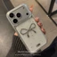Ốp Điện Thoại Nhựa Nơ 3D Cho iPhone 17 Pro Max 16 15 14 13 12 11 Vỏ Bảo Vệ Chống Sốc