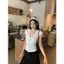 Áo thun ren chấm bi màu trắng khâu ren 2026 Phong cách mới Thiết kế mùa hè Phong cách Hàn Quốc Tay ngắn Slim-Fit