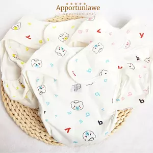 IAPPORTUNIA Tã có thể tái sử dụng, Tã có thể giặt được cho bé 3-15kg chống rò rỉ, Tã vải S M L chống thấm nước có thể điều chỉnh 0-12 tháng tuổi Trẻ sơ sinh