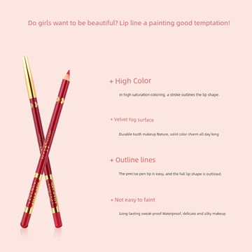 chì kẻ viền môi Chính Hãng Lip Liner Hình Xăm Đặc Biệt Lip Liner Lip Pen Chống Thấm Nước Lâu Dài Không Phai Màu Phác Thảo Son Môi Son Môi Bút Chì