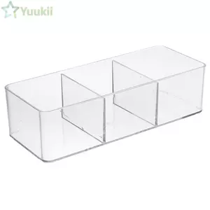 Dụng cụ sắp xếp túi trà YUUKII, Tủ đựng thức ăn nhà bếp trong suốt bằng Acrylic, Sinewy 22 * 8.5 * 5.5 CM Sắp xếp và sắp xếp kệ lưu trữ văn phòng