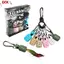 ECK Mực Jig Mồi Bảo Vệ Bộ 6 Webfoot Bạch Tuộc Egi Móc Bao Da Mực Ô Mồi Mũ Với Carabiner Câu Cá HOT