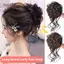 AqToCna Tổng Hợp Xoăn Bun Xộn Móng Vuốt Chignon Kẹp Tóc Co Giãn Scrunchies Hairpieces Donut Updo Tóc Miếng Dành Cho Nữ AqToCna