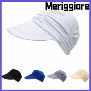 Mũ chống nắng MERIGGIARE, Mũ vành rộng chống tia cực tím bằng vải Polyester, Mũ chống nắng có vành quá khổ thời trang ngoài trời