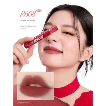 son bóng chính hãng son bóng lì lâu trôi Colorkey Kolaqi Lip Glaze Nữ Nhung Air Mirror Water Gloss Chính Hãng Hàng Đầu Cửa Son Môi Phong Cách Học Sinh