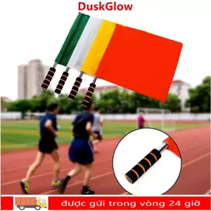 Cờ trọng tài DUSKGLOW, Cờ Linesman chuyên nghiệp nhiều màu, có tay cầm miếng bọt biển chống nước Phát hành cờ Bóng chuyền Đồ dùng bóng đá