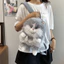 Ba lô mèo sang trọng PYCOU, Ba lô động vật nhồi bông hoạt hình sang trọng mềm mại, Dây đeo vai có thể điều chỉnh phong cách Kawaii Dây kéo Đóng túi đeo vai mèo mang theo hàng ngày