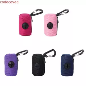 Hộp đựng túi đựng khăn lau cho chó COCODECOVED, Hộp đựng túi đựng chó treo đầy màu sắc, Di động có khóa lưới đựng rác cho thú cưng Đi bộ đường dài