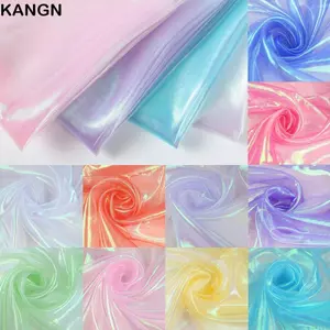 Vải KANGN Organza, Vải tuyn Laser Trong Suốt Mỏng, Trang Trí Vải tuyn Mềm Sáng Bóng Vải Tuyn Cưới