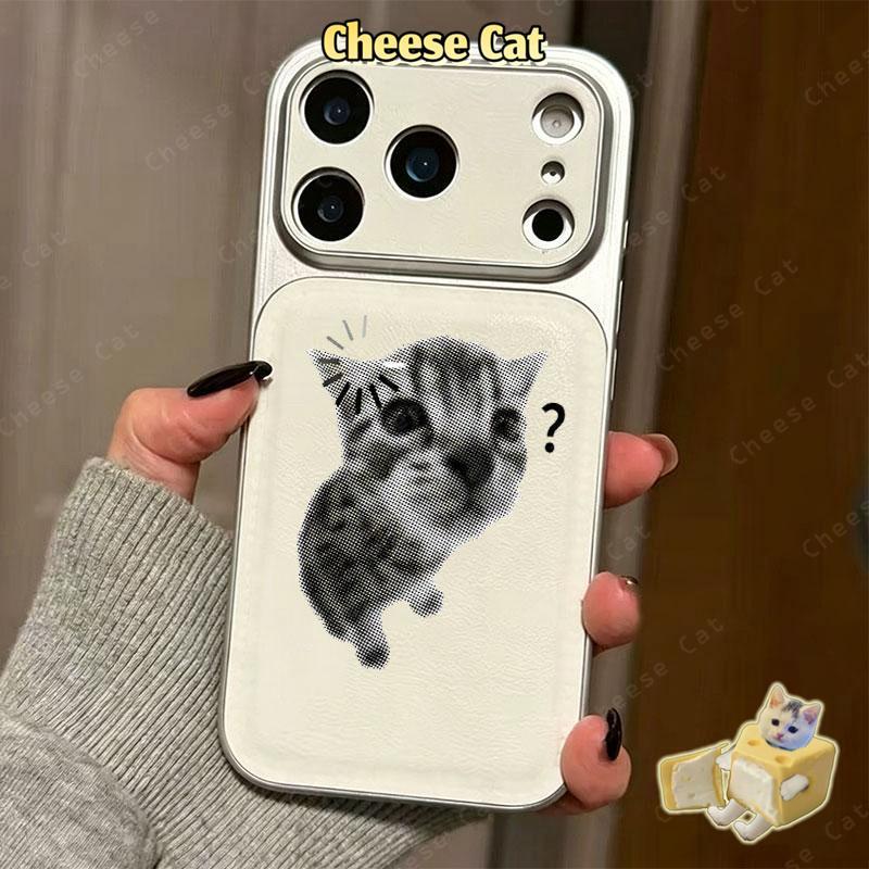 Dễ Thương Câu Hỏi Mèo Con Cặp Đôi Ốp Lưng Điện Thoại iPhone 14 15 Plus 16 17 Pro Max XR Xs Max 11 12 Pro Da Bảo Vệ