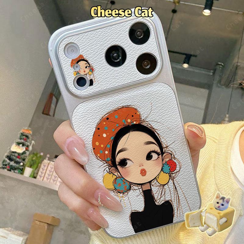 Ốp điện thoại bảo vệ bằng da thời trang dành cho iPhone 11 12 13 14 15 Plus 16 17 Pro Max XR Xs Max