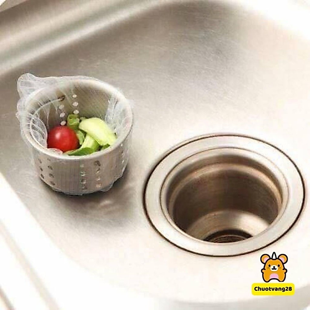 Combo 200 chiếc túi lưới lọc rác bồn rửa bát lọc cặn