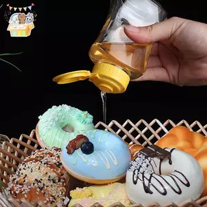 Chai ép mật ong bằng nhựa Gia vị / Hộp đựng sốt cà chua Nắp lật Lọ xi-rô có thể đổ lại Hộp đựng chống rò rỉ Chai có thể bóp được ELW